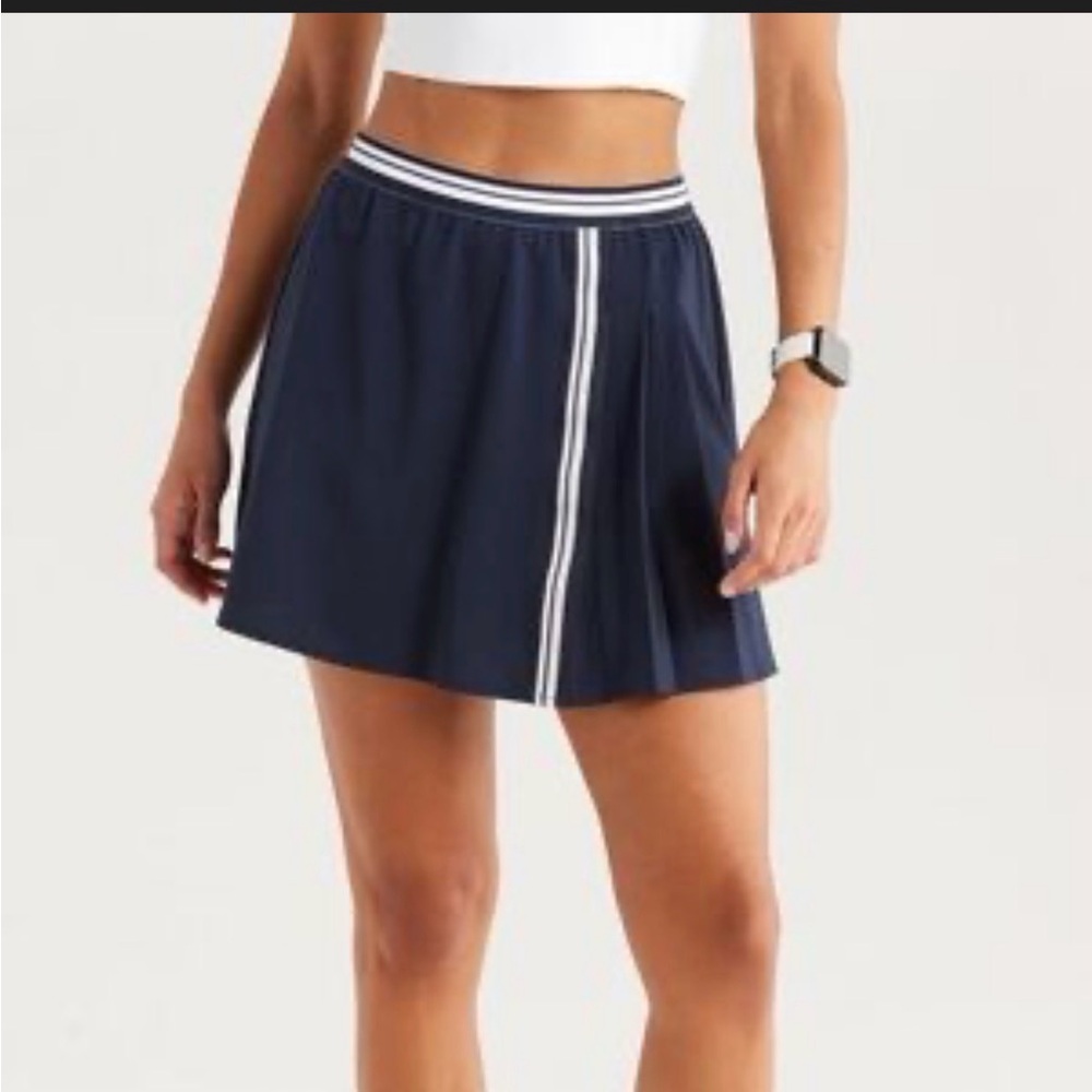 Zella Navy Blue Mini Skirt with White Stripe *Flaw